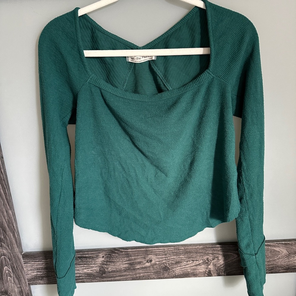 NWOT Free People Crop square neck top